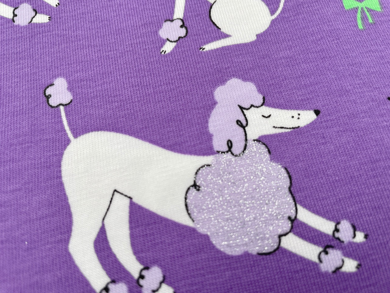 Jersey "Glitzer Pudel" Lavendel