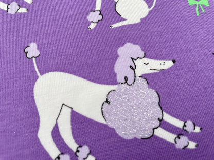 Jersey "Glitzer Pudel" Lavendel