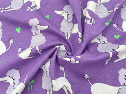 Jersey "Glitzer Pudel" Lavendel