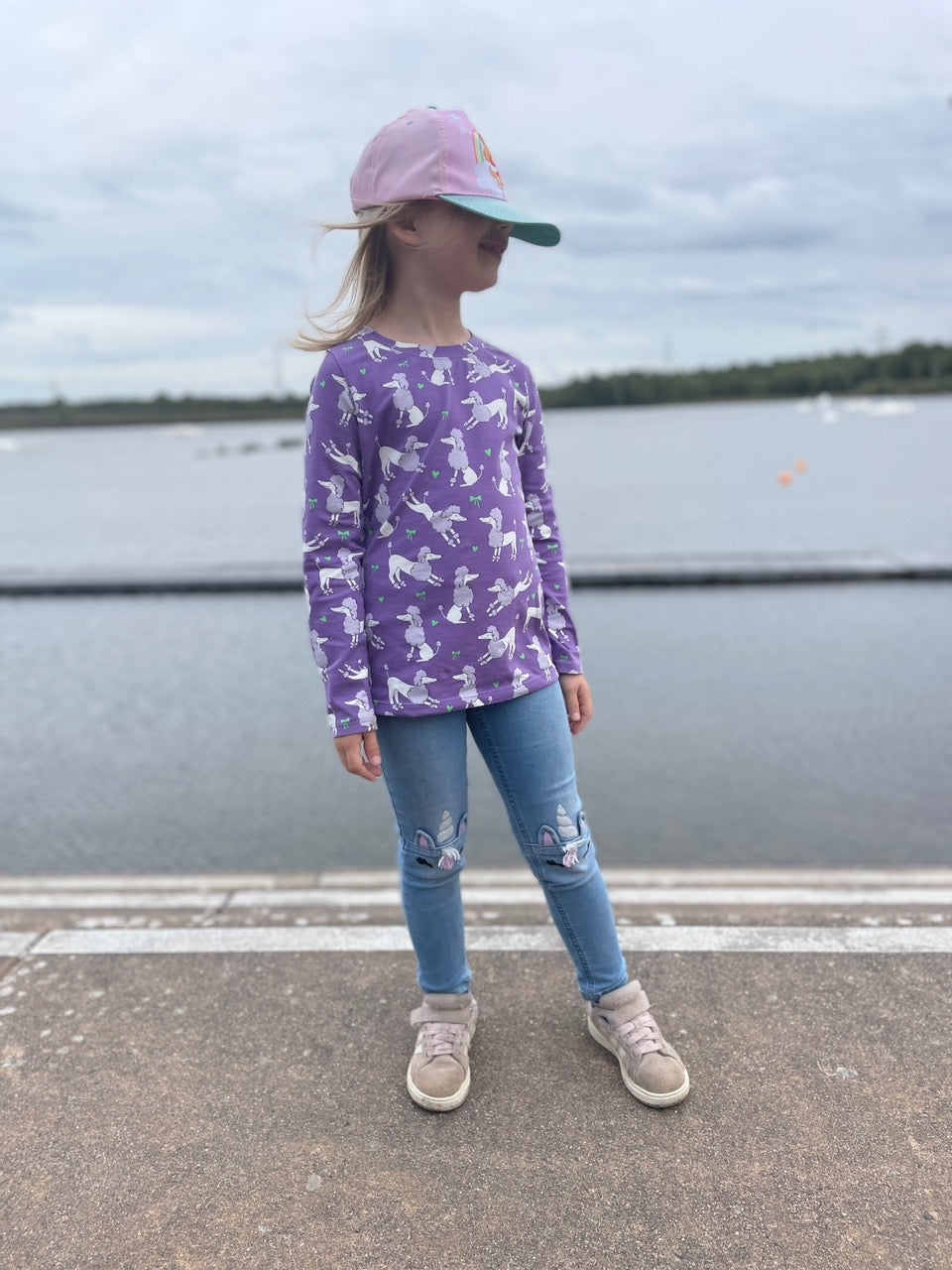 Jersey "Glitzer Pudel" Lavendel