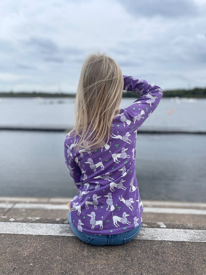 Jersey "Glitzer Pudel" Lavendel