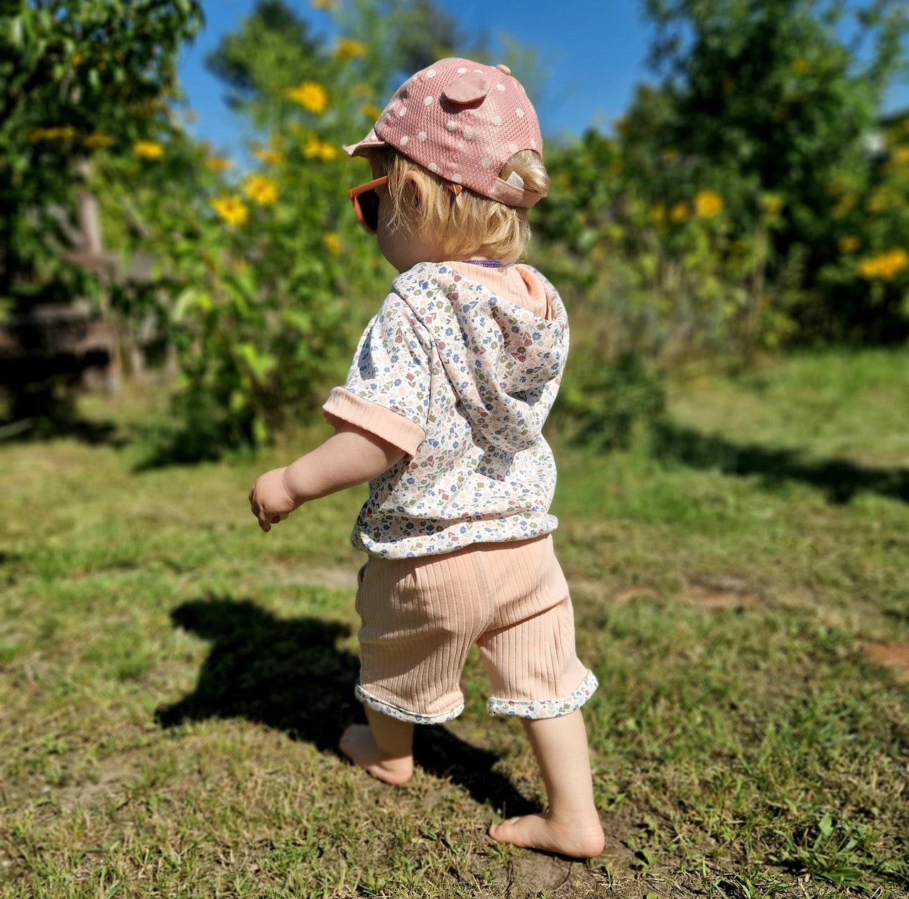 Rippenjersey Lachsrosa