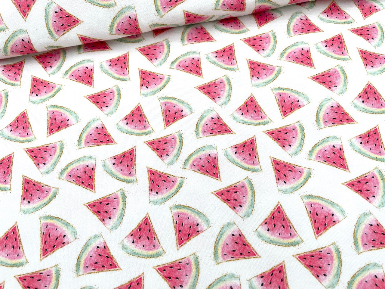 Digitaldruck Jersey "Wassermelone" Reststück 95cm x 150cm