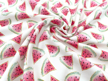 Digitaldruck Jersey "Wassermelone" Reststück 95cm x 150cm