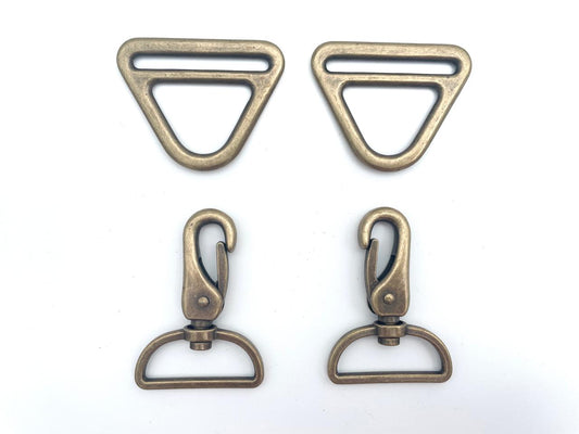 Taschen Zubehör Set Messing 4,5 cm