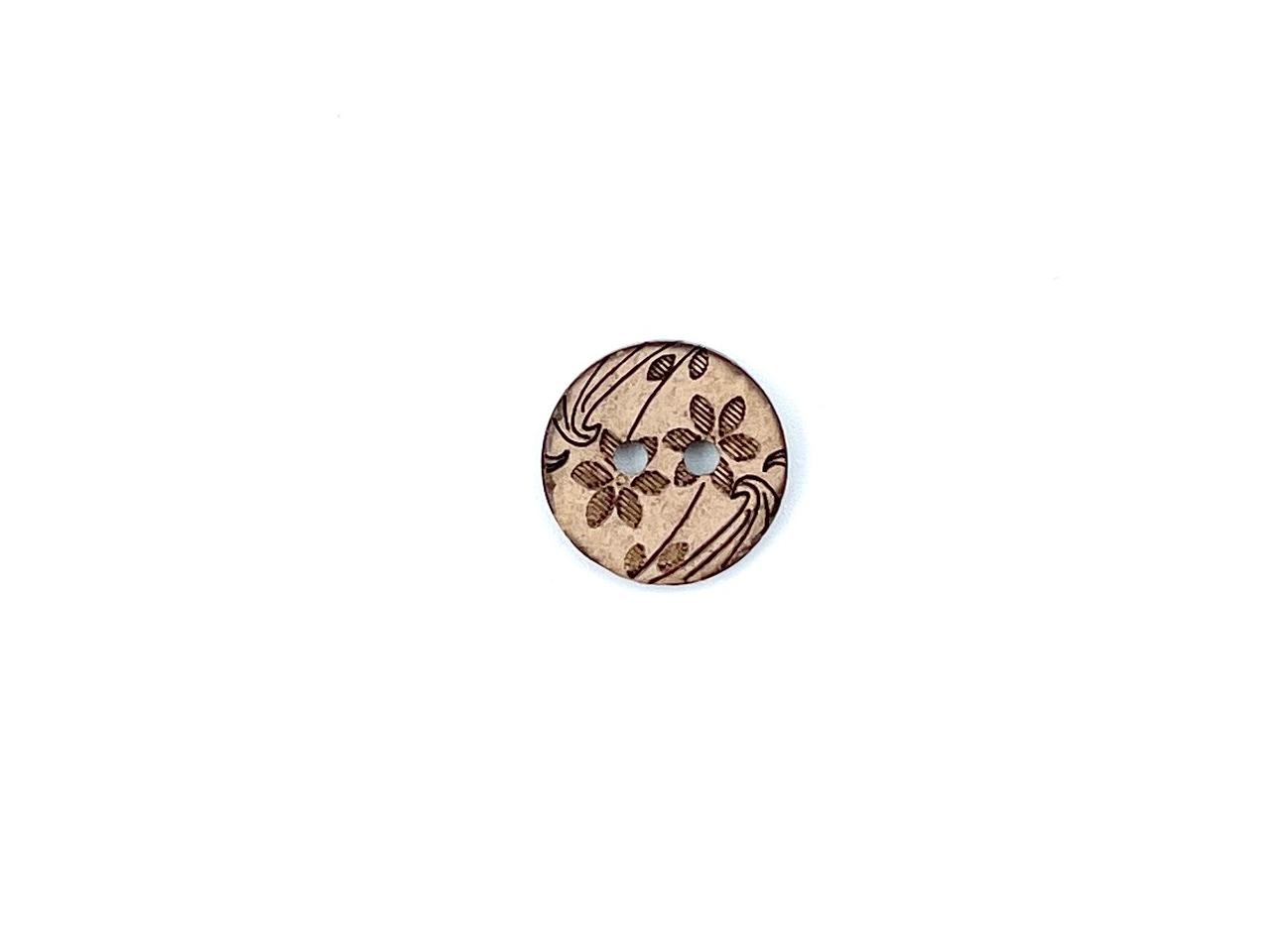 Kokos Knopf "Blümchen" 1,5cm