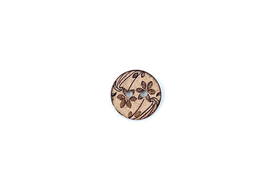 Kokos Knopf "Blümchen" 1,5cm