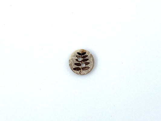 Kokos Knopf "Farn" 1,2cm