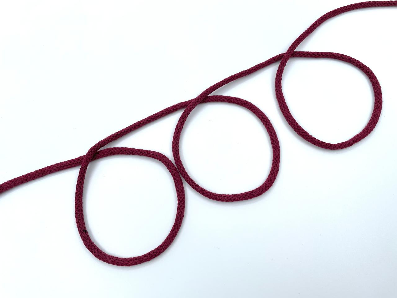 Baumwoll Kordel 0,5cm Bordeaux