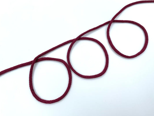 Baumwoll Kordel 0,5cm Bordeaux