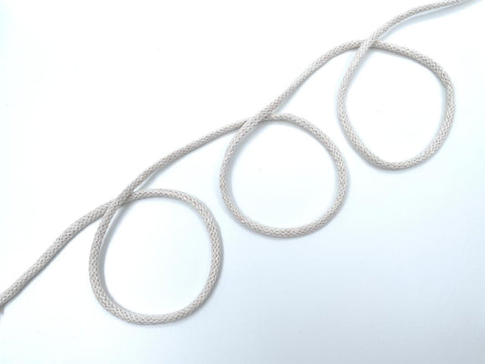 Baumwoll Kordel 0,5cm Creme Weiß