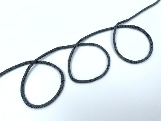 Baumwoll Kordel 0,5cm Dunkelgrau