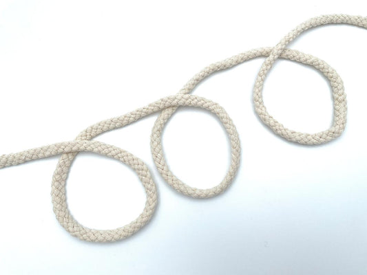 Baumwoll Kordel geflochten 0,8cm Ecru