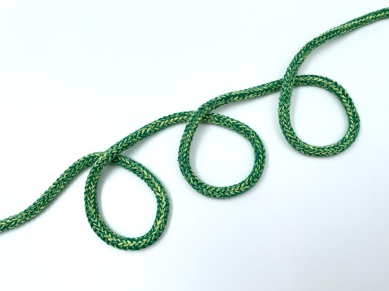 Baumwoll Kordel 0,8cm Grün Gelb Melange