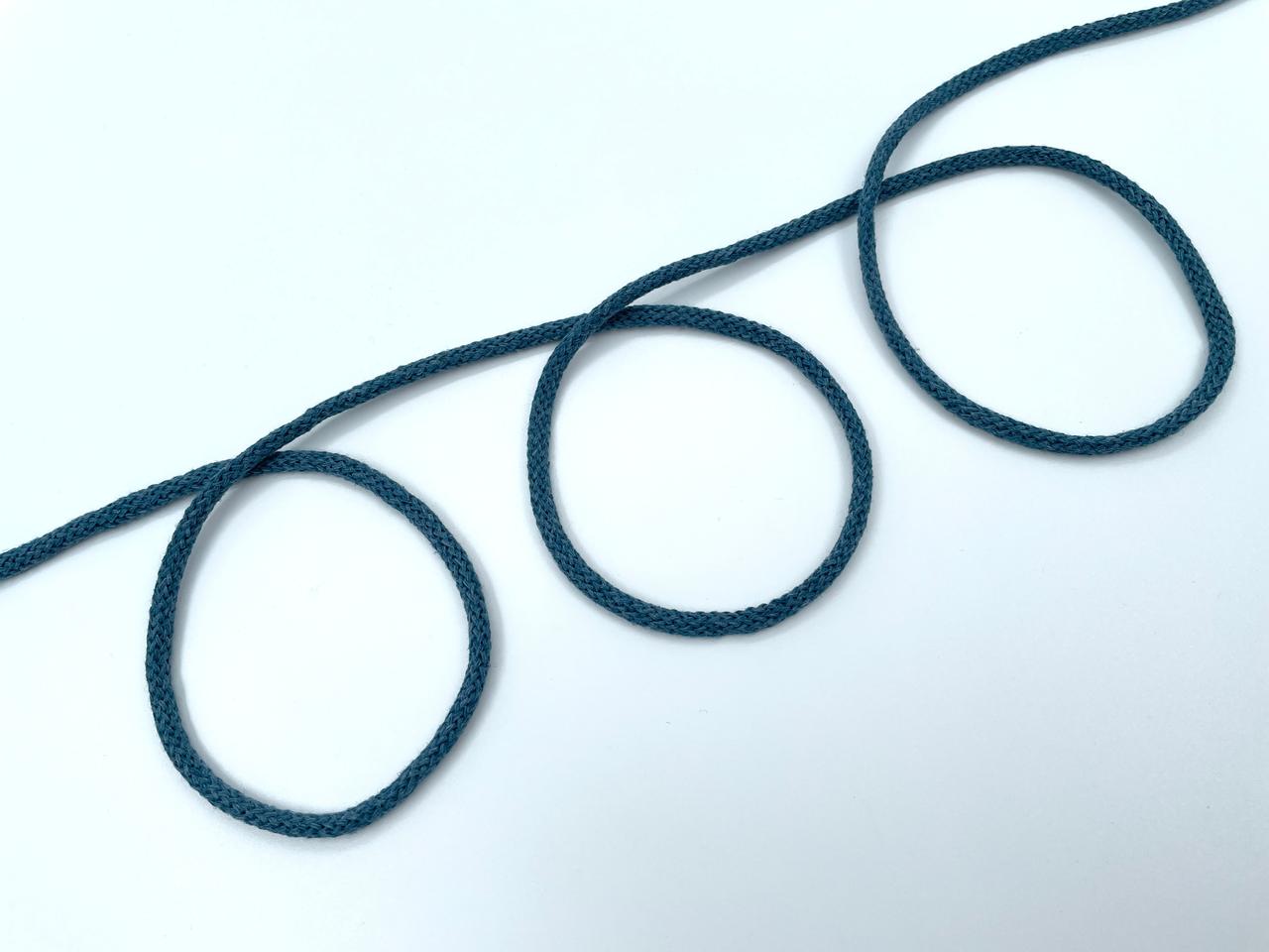 Baumwoll Kordel 0,5cm Petrol Melange