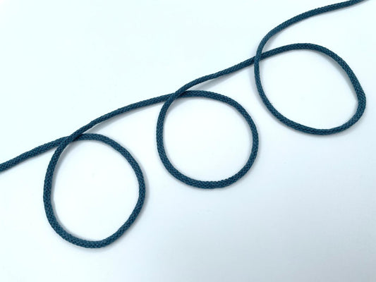 Baumwoll Kordel 0,5cm Petrol Melange