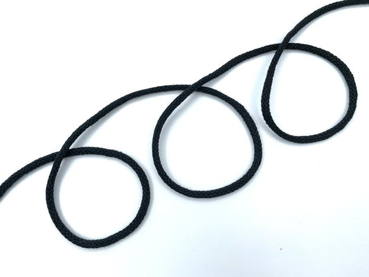 Baumwoll Kordel 0,5cm Schwarz