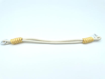 Kordel mit Karabinern 33cm Creme-Weiß Gelb