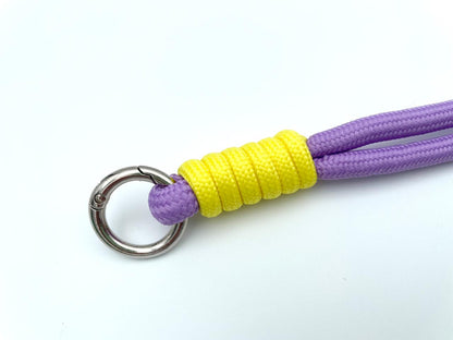 Kordel mit Karabinern 33cm Lila Gelb
