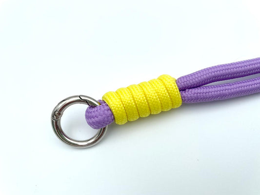 Kordel mit Karabinern 33cm Lila Gelb