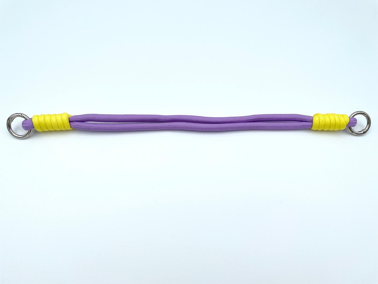 Kordel mit Karabinern 33cm Lila Gelb