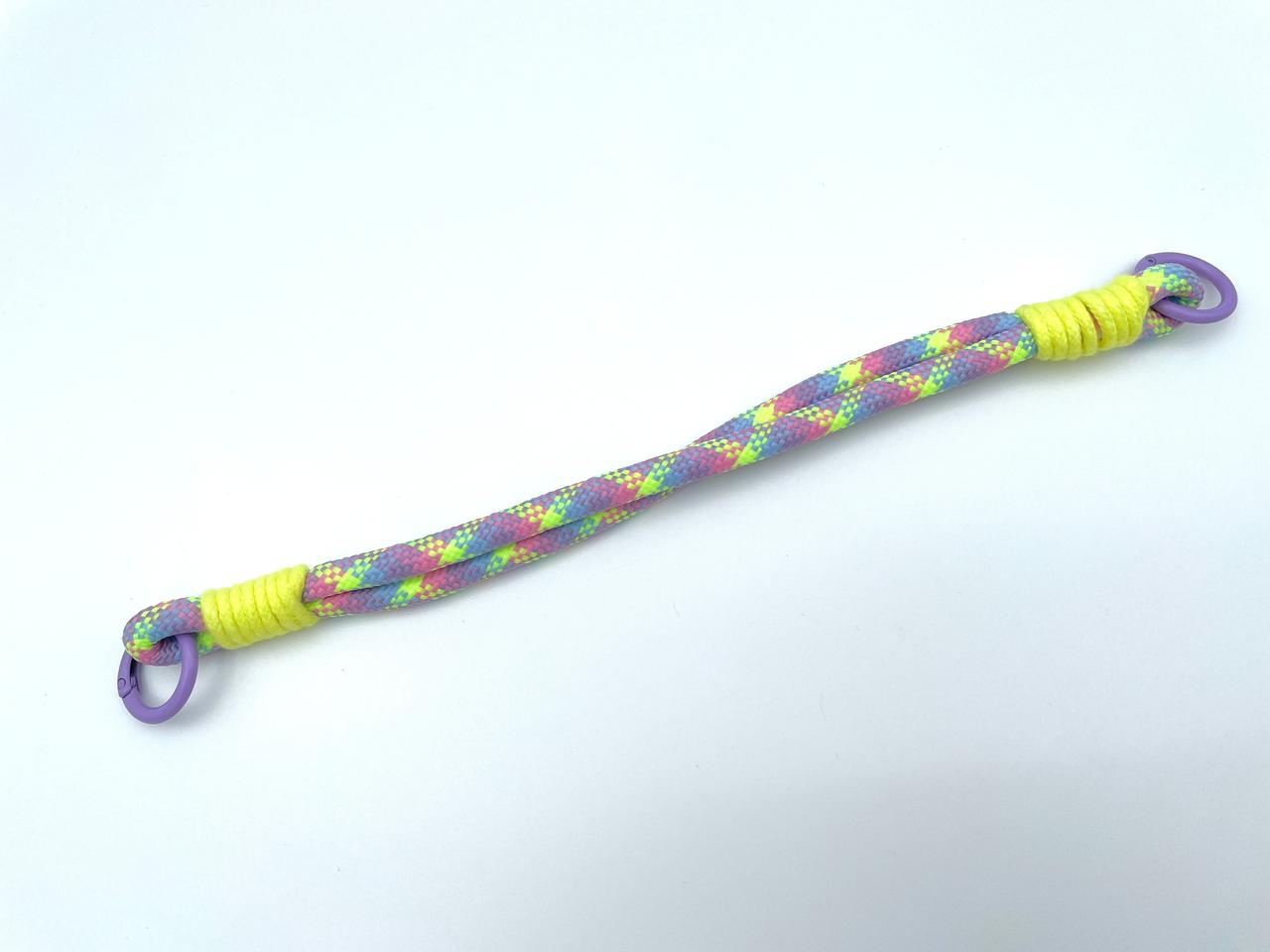 Kordel mit Karabinern 26,5cm Lila Neongelb