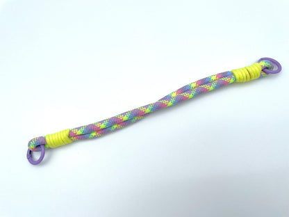 Kordel mit Karabinern 26,5cm Lila Neongelb