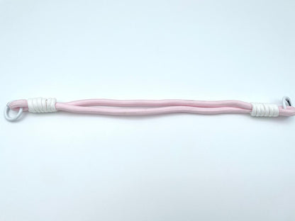 Kordel mit Karabinern 33cm Rosa Weiß