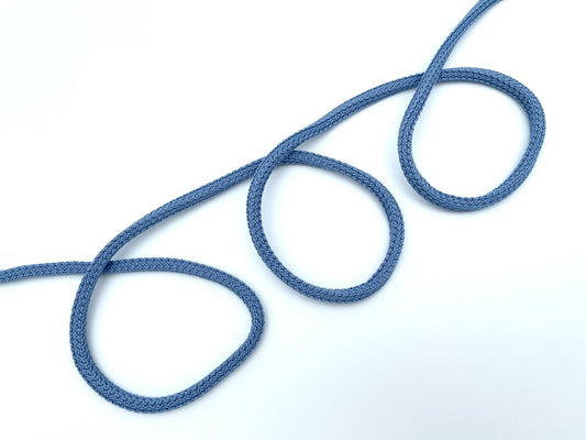 Kordel Eckig 0,5cm Jeansblau