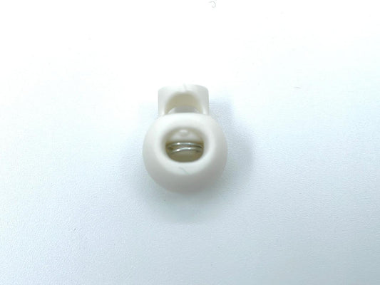 Kordelstopper Rund Creme Weiß