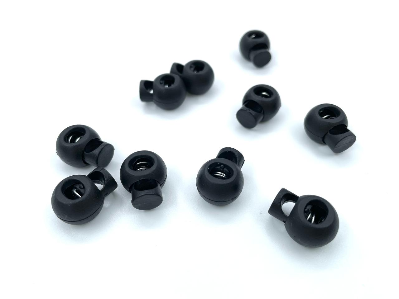 Kordelstopper Rund Schwarz