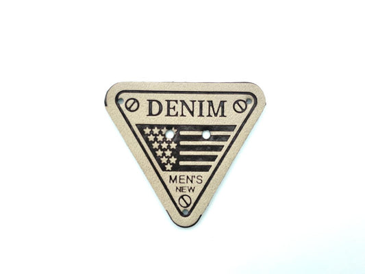 Kunstleder Label "Denim"