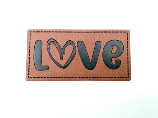 Kunstleder Label "Love"