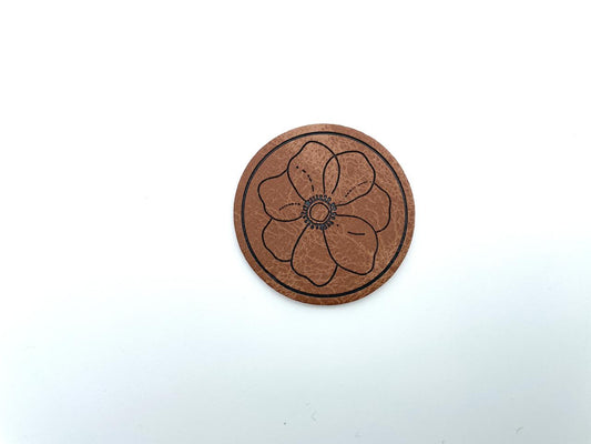 Kunstleder Label "Blume"