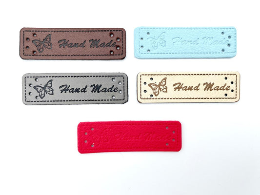 Kunstleder Label Set "Handmade" New Selection