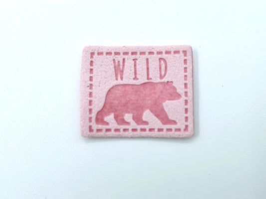 Kunstleder Label "Wild" Rosa