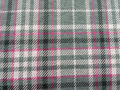 Kuschel Jacquard Kariert Rosa Grau