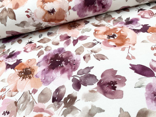 Digitaldruck Kuschelsweat "Herbst Blumen"