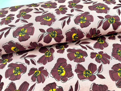 Sommersweat "Big Blossom" Altrosa