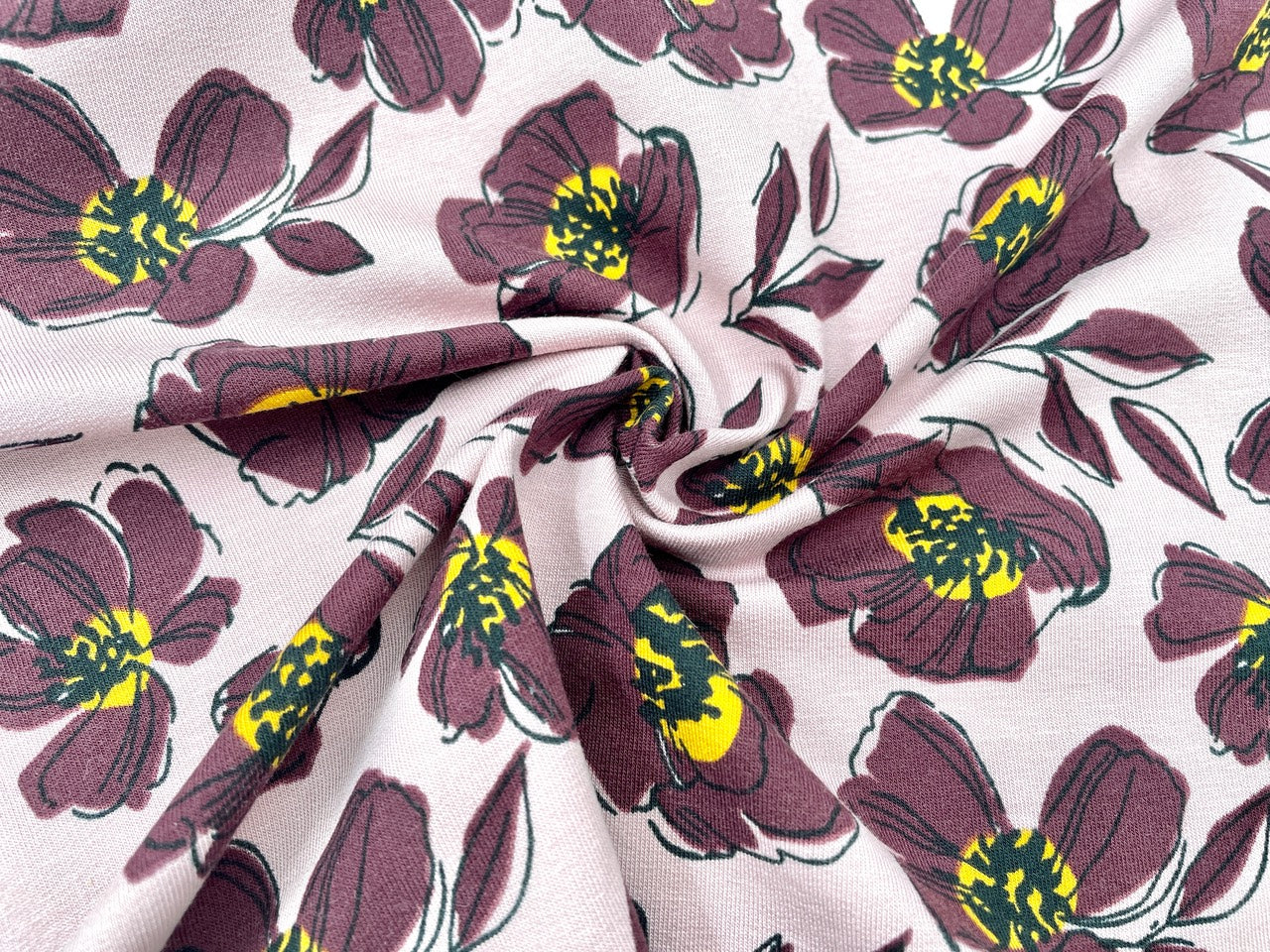 Sommersweat "Big Blossom" Altrosa