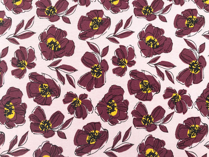 Sommersweat "Big Blossom" Altrosa