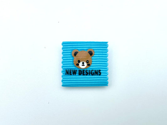 Rubber Label "Teddy" Himmelblau