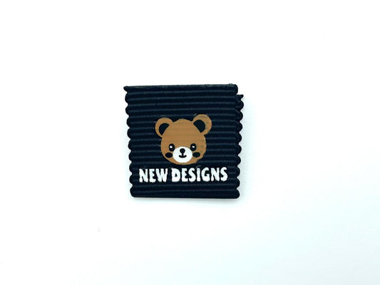 Rubber Label "Teddy" Schwarz