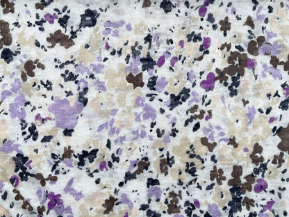 Leichter Viskose Sommerstrick "Little Flowers" Flieder