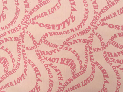 French Terry little Darling "Good Vibes" Reststück 90cm x 155cm
