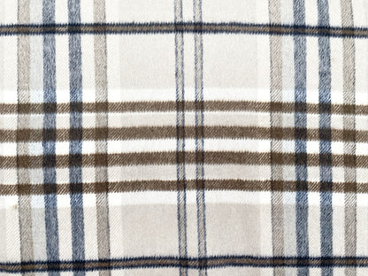 Mantel Wollstoff große Karos Beige