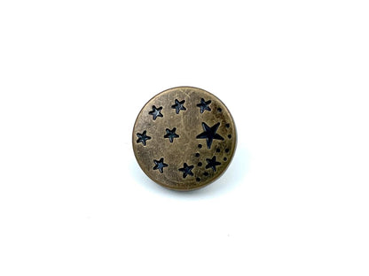 Knopf zum Verschrauben "Sterne" 1,7cm