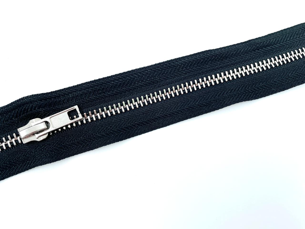 1 Meter Metall Reißverschluss Schwarz