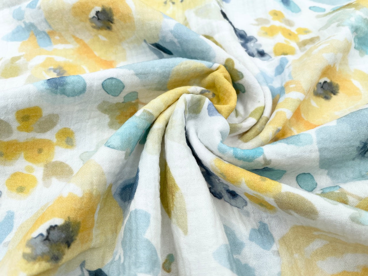 Musselin "Aquarellblumen"
