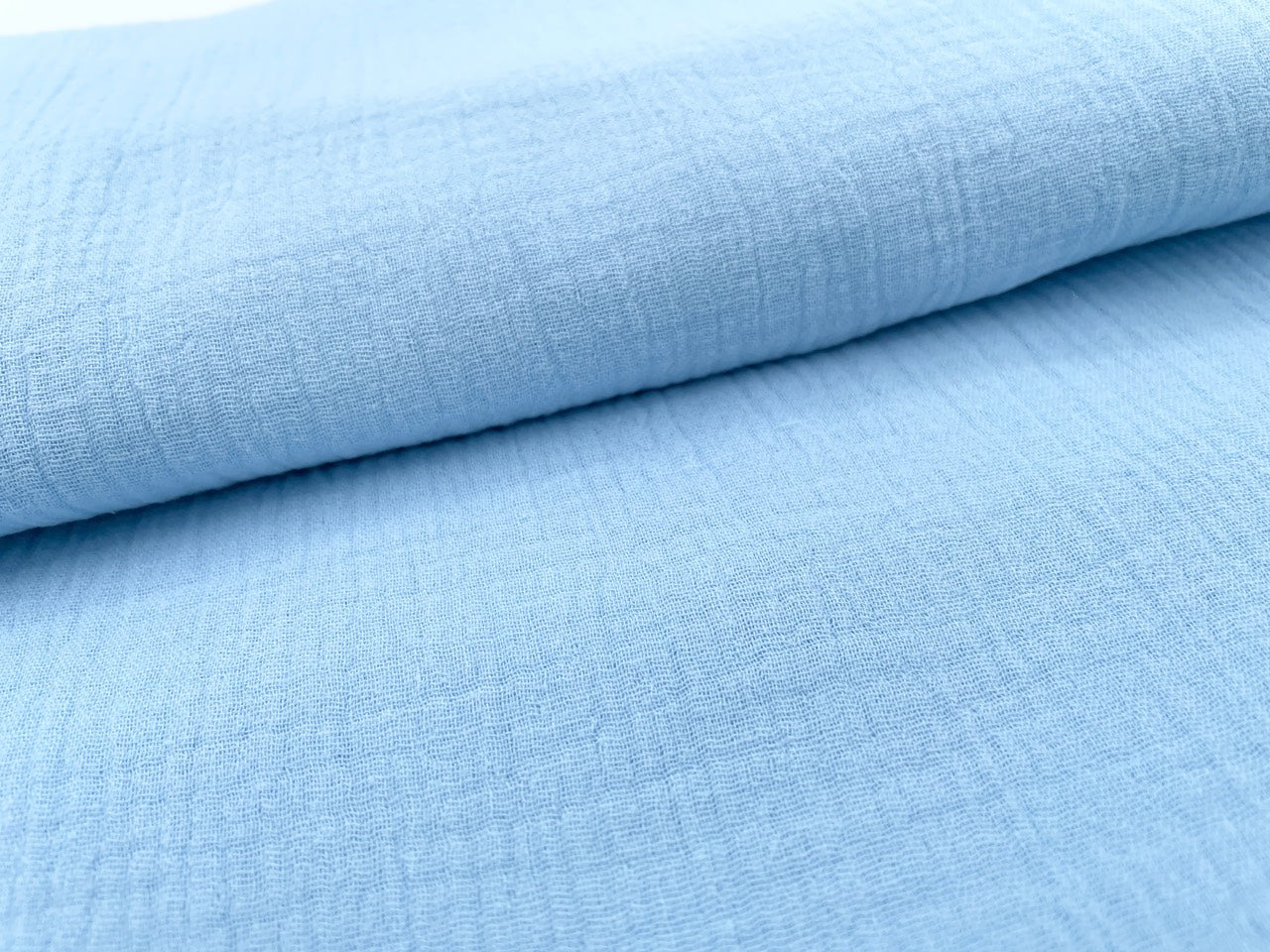 Musselin Hellblau